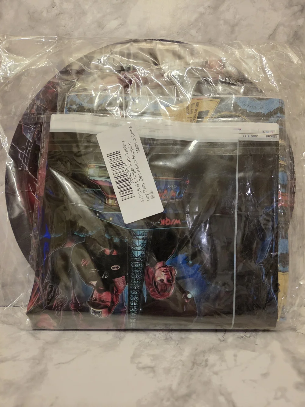 41 Piece Stranger Things Red & Black 'Happy Birthday' Party Plate and Napkin Set